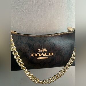 Coach viral Charolette Shoulder bag black/brown gold hardware new with tags